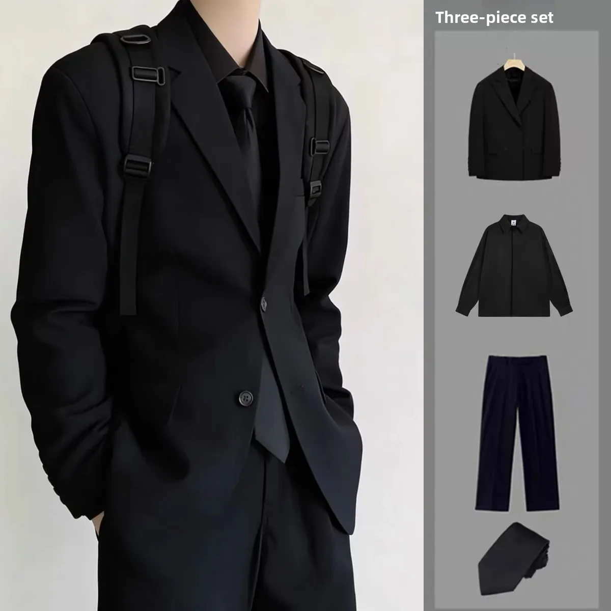 Business Suit for Men Student Wedding Interview 18 Years Old Adult Ceremony Formal Wear High Quality Youth Popular Style