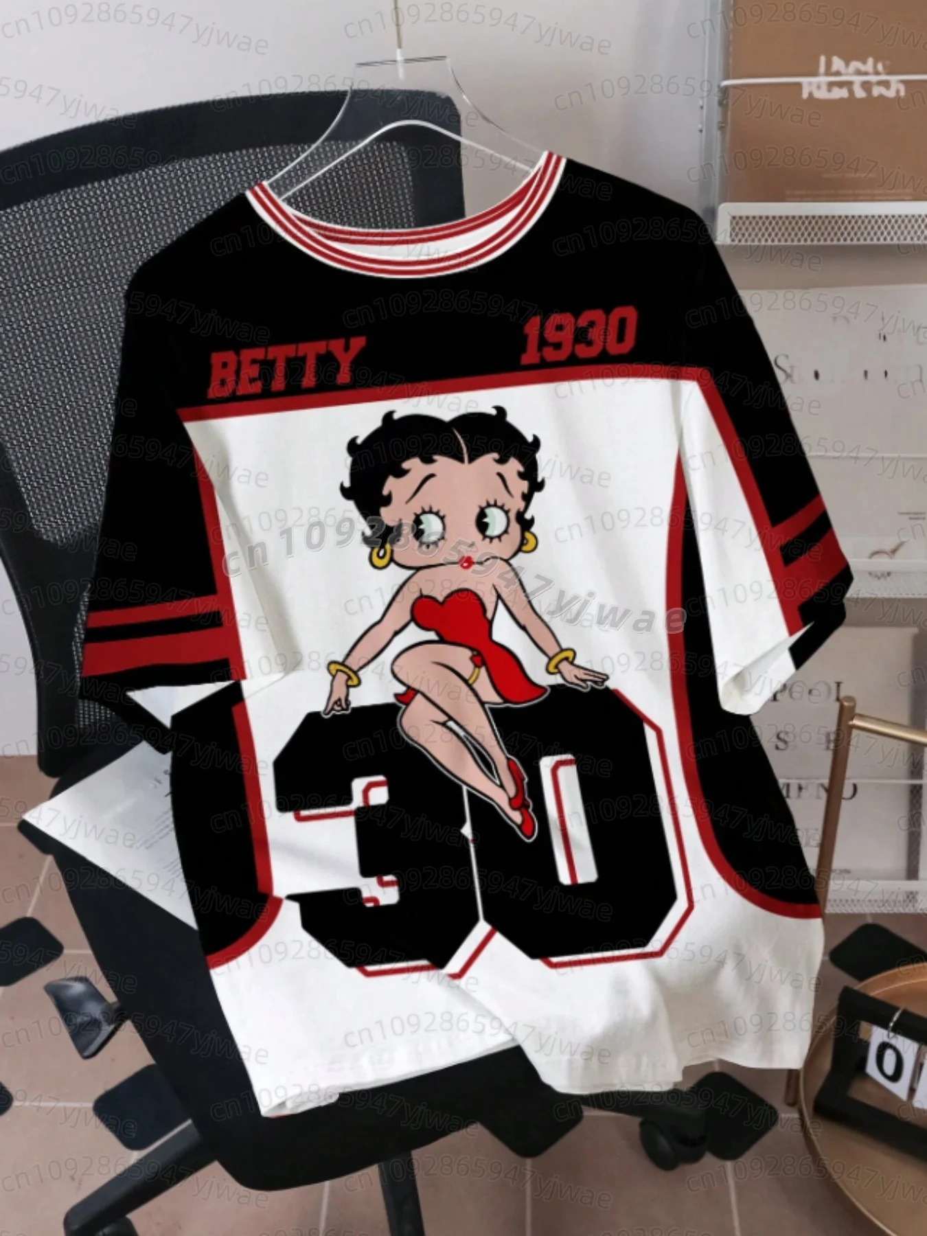 2026 SOMMER Cartoon Betty Boop Print Herren Damen Kurzarm T-Shirt Lässiger 3D-Druck Sommer MÄNNER FRAUEN Sport Tops T-Shirt Tee – Detail 16