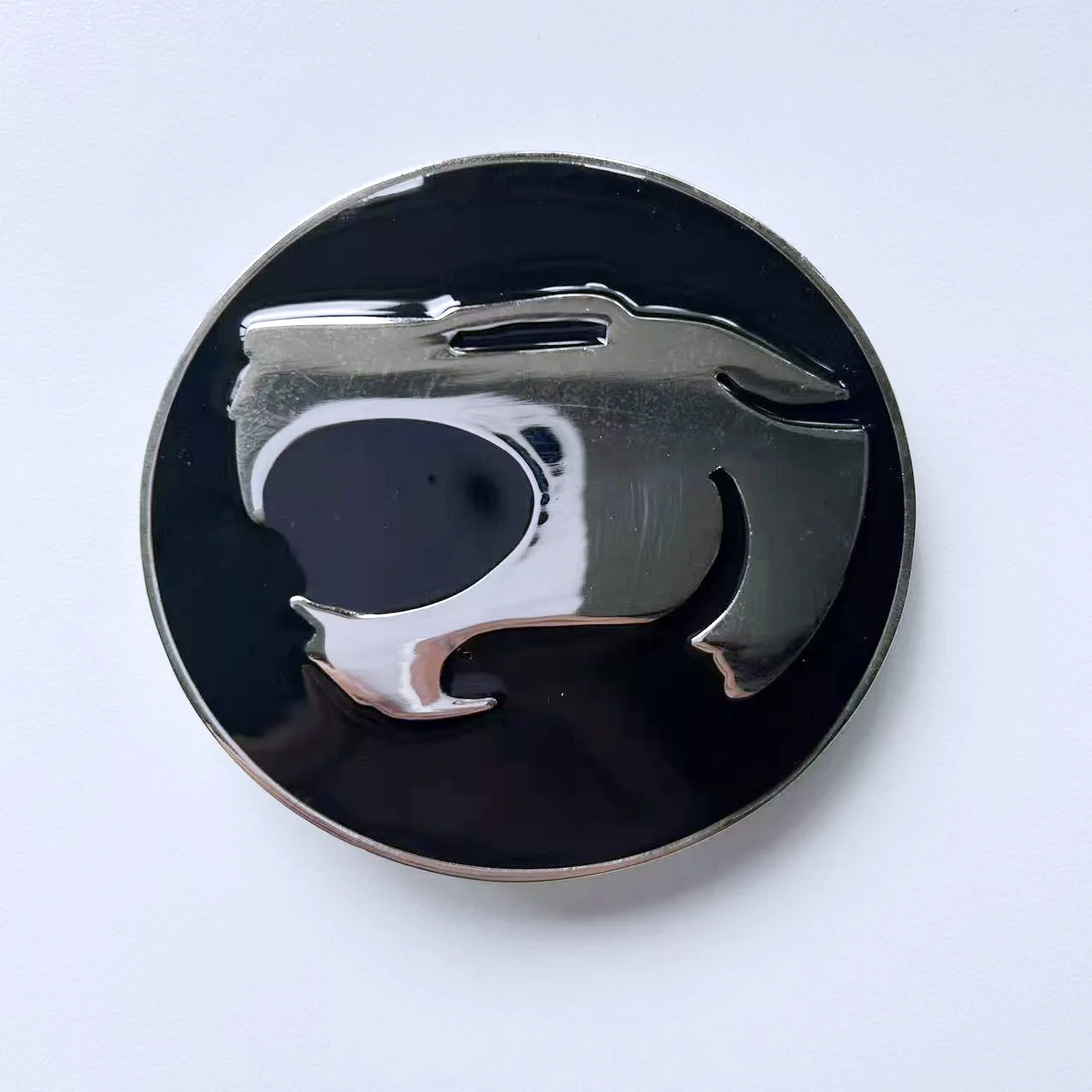 新しい明るいシルバーの丸型ベルトバックル-buckle-ca026br