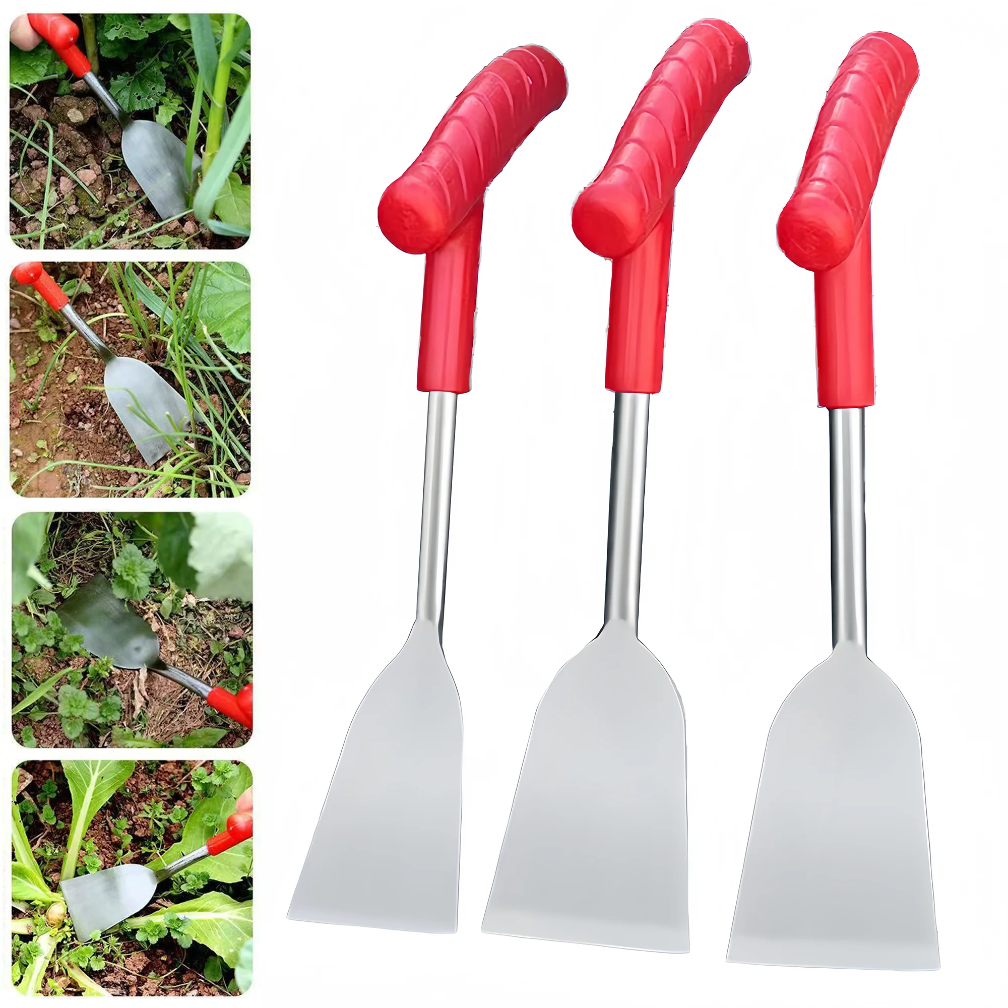 Multifunctioneel tuingereedschap, schep voor wilde groenten, zeeplanten, bloemen, verdikte ijzeren schoffel voor wieden
