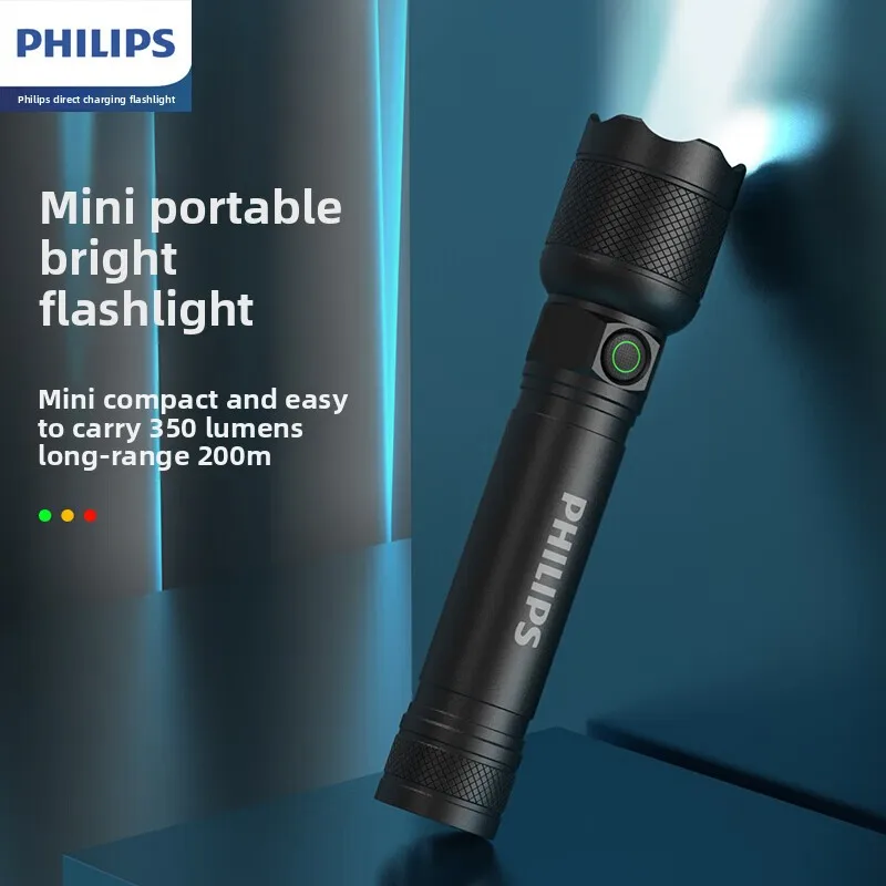 مصباح يدوي من سبائك الألومنيوم LED جديد 2188 من Philips، ضوء محمول قابل لإعادة الشحن عبر USB للتخييم والمشي لمسافات طويلة في الهواء الطلق #4