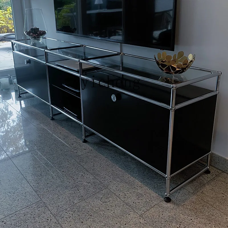 a2 Zhonggu  Stainless Steel Module Cabinet TV Cabinet Simple Living Room Ins Locker