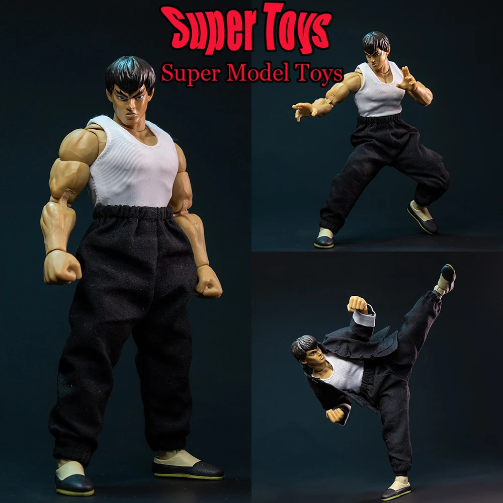 W magazynie 1/12 Skala Mężczyzna Żołnierz Jada Ubrania Akcesoria Casual Solid Color Kung Fu Garnitur Dla 6-calowego modelu figurki akcji