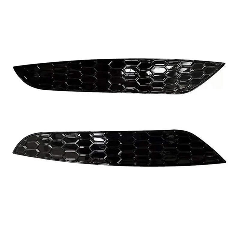 1Pair Rear Bar Honeycomb Tail Fog Light Cover Trim Styling For VW Golf 6 Rear Bumper Reflector Strips Sticker Glossy