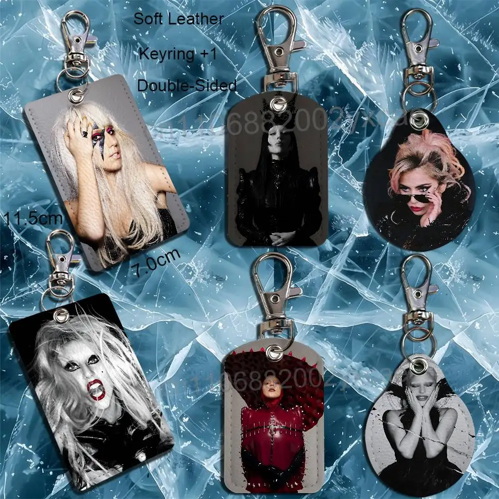 

The Fame ARTPOP Lady Gaga Card Holder With Keychain Executive Protection For Bank Credit Subway Bus Case