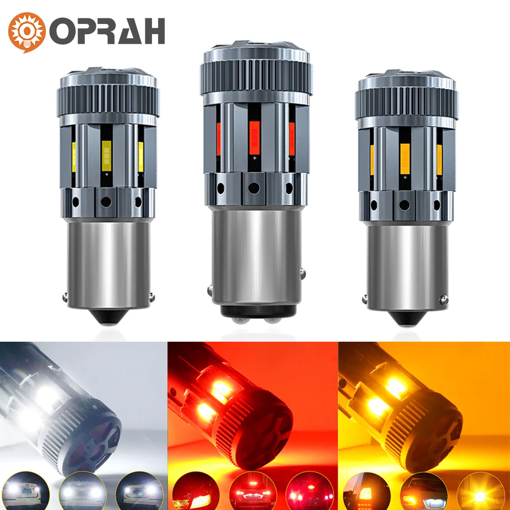 1pcs High Power Car LED Light 6pcs 1860SMD Canbus 1156 BAU15S PY21W 1157 P21/5W Turn Signal Indicator Lamp Brake Bulb With A Fan