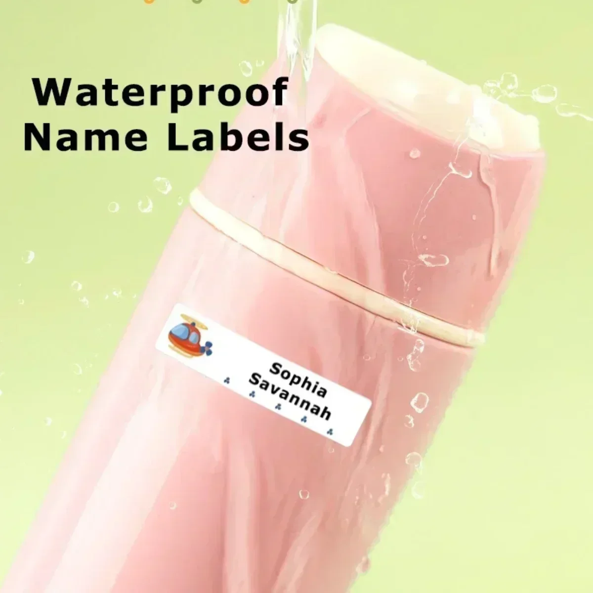 128pcs Custom Waterproof Name Labels for Kids Personalized Stickers for Water Bottles, Lunch Boxes, Backpacks, School Supplies