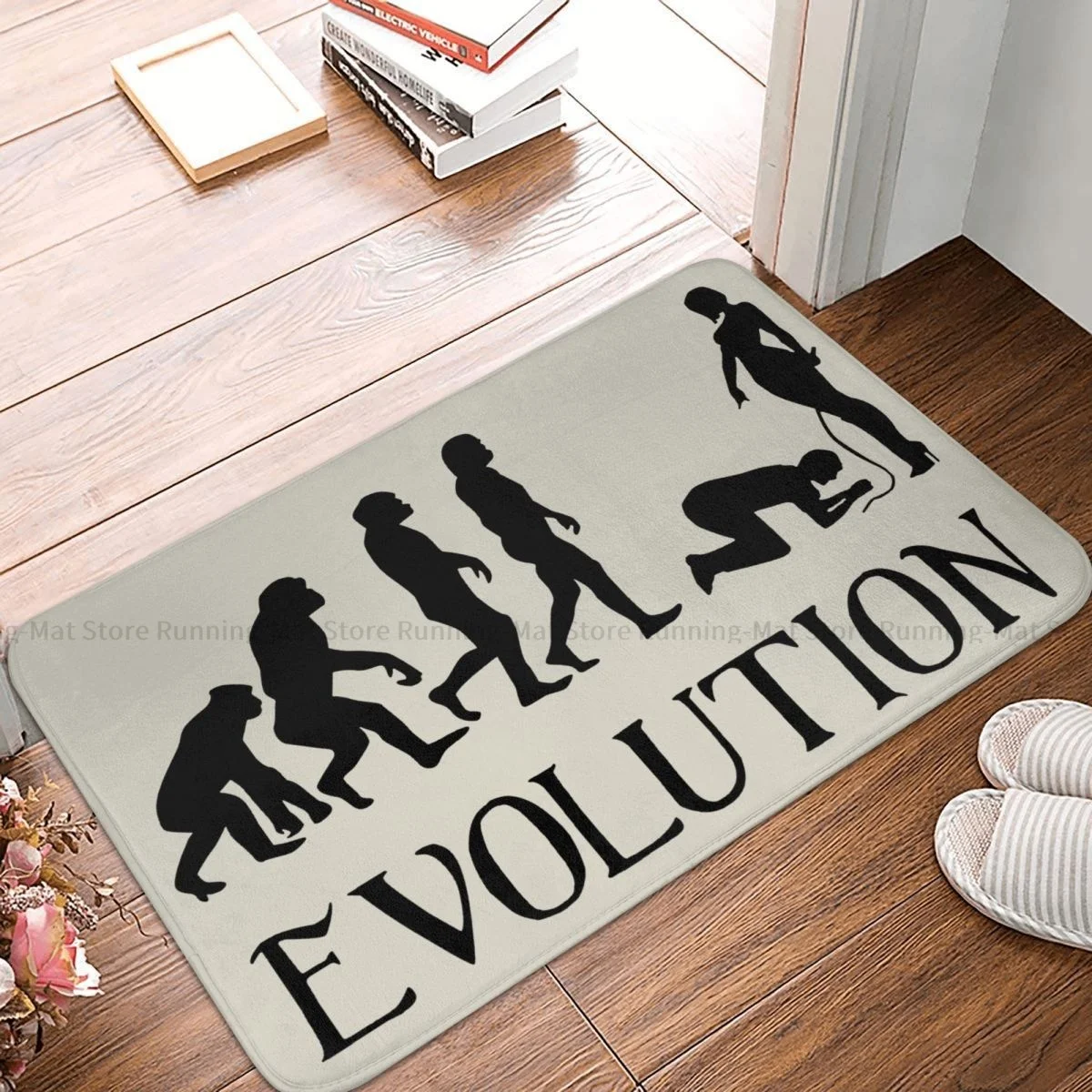 

Non-slip Doormat Femdom BDSM Evolution Fitted Scoop Bath Kitchen Mat Prayer Carpet Flannel Modern Decor