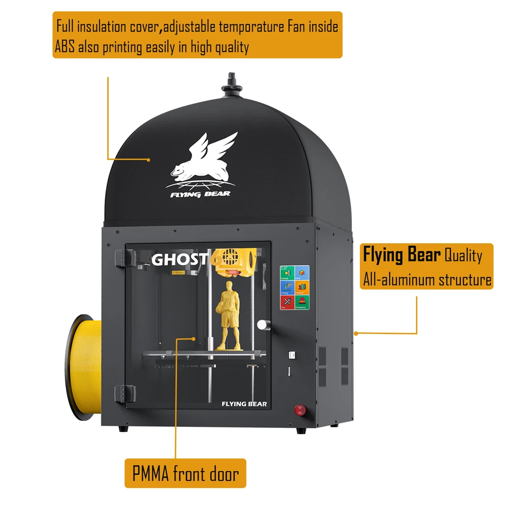 Flying Bear Ghost 6 High Precision Fast Multicolor Printing 3d Printer Direct Extruder Wifi-Connection Full Metal Machine