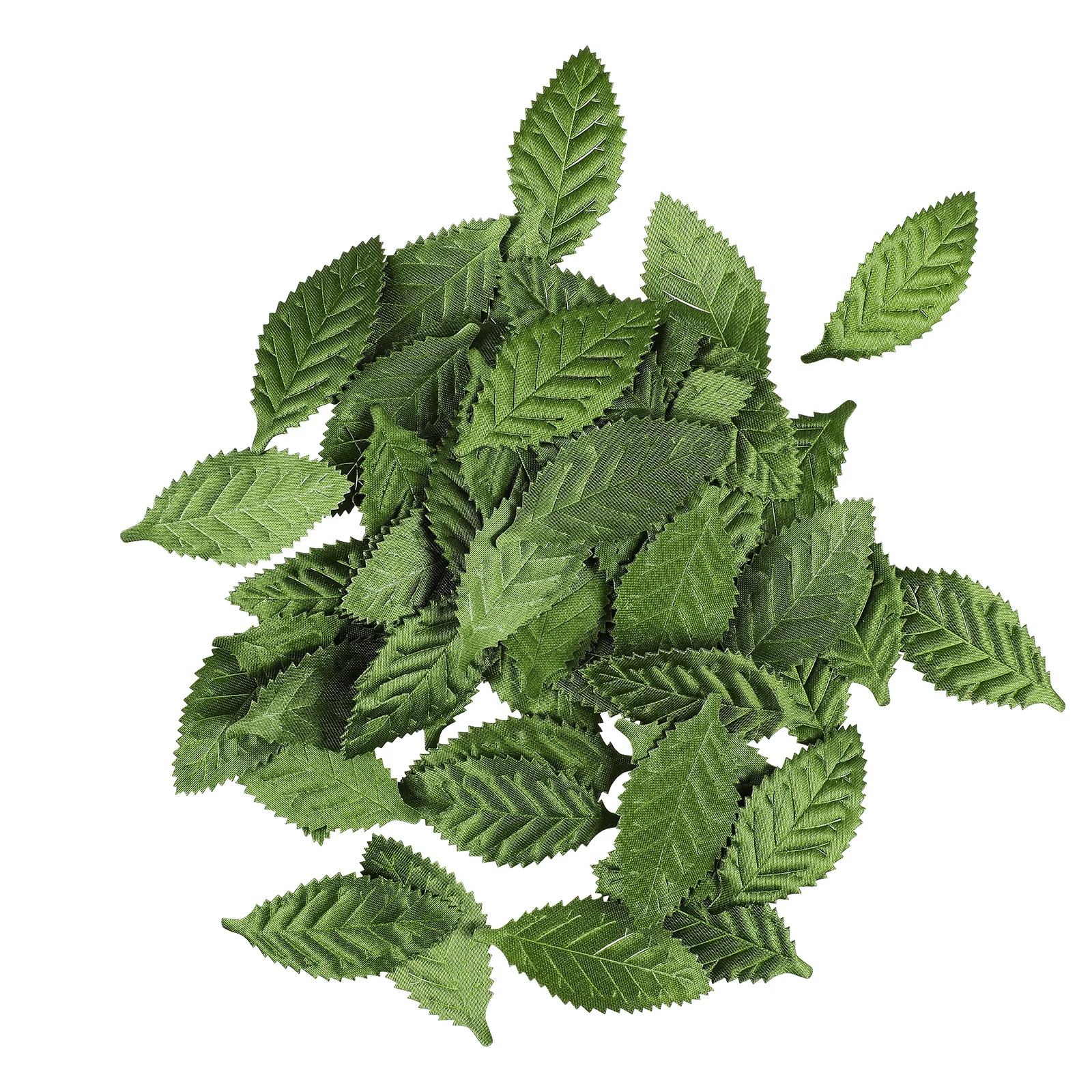 

100pcs High Simulation Fake Green For Garland Diy Wreath Party Decor Wedding Faux Fabric Leaves Home Shop Decoration Simulated