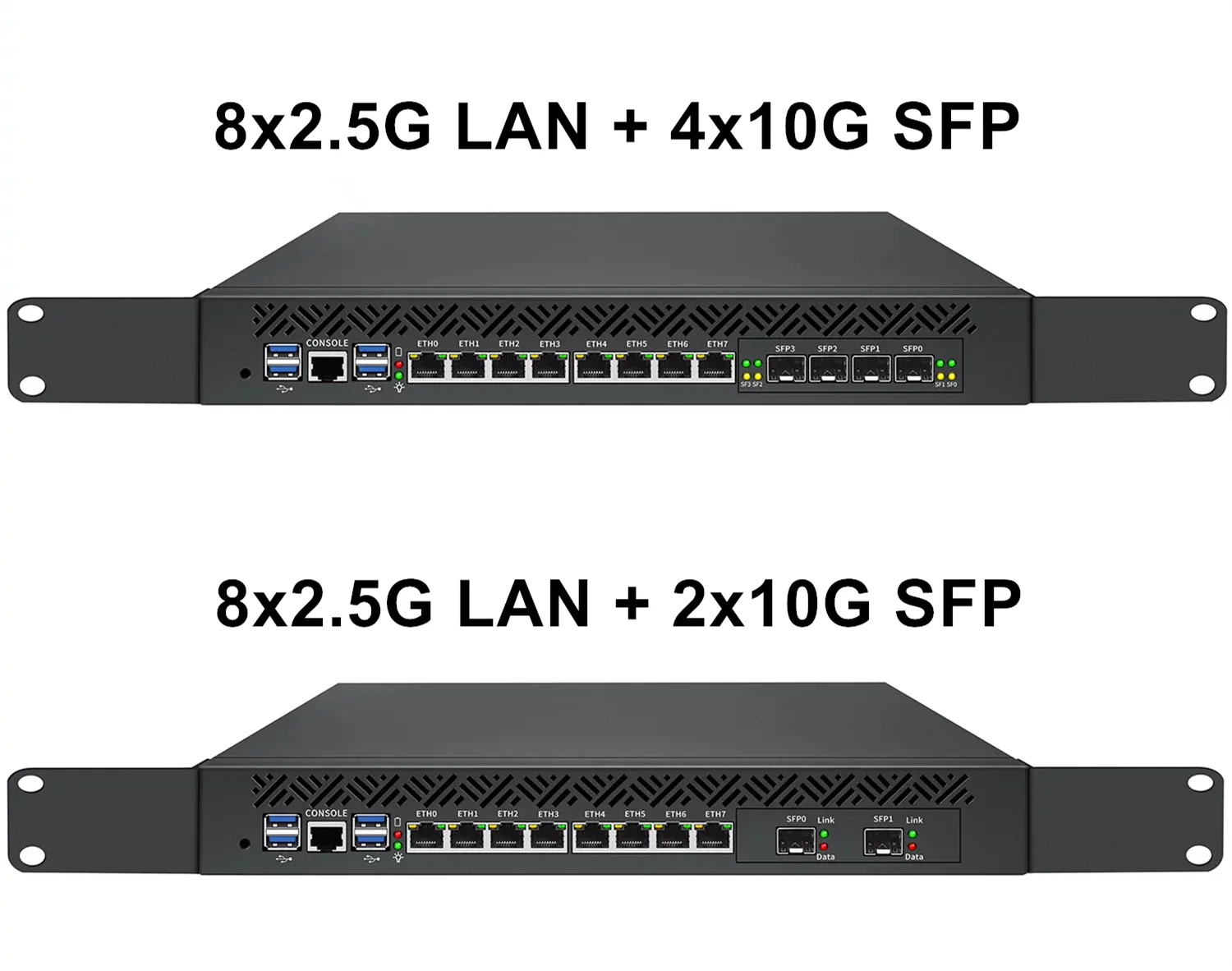 1U Rackmount Firewall Server Intel C246 LGA1151 8th 9th Gen Xeon Core 8×2.5G LAN 2×10G SFP+ Gateway pfSense OPNsense Computer