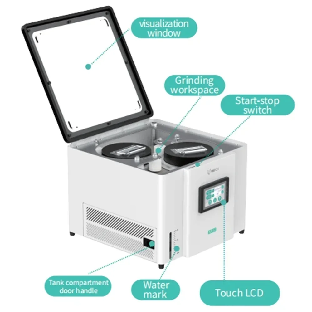 Refox AP32 Desktop Mini Grinding Polishing Machine with RM22 UV Curing Box for Cell Phone LCD Screen Glass Refurbish Grinding