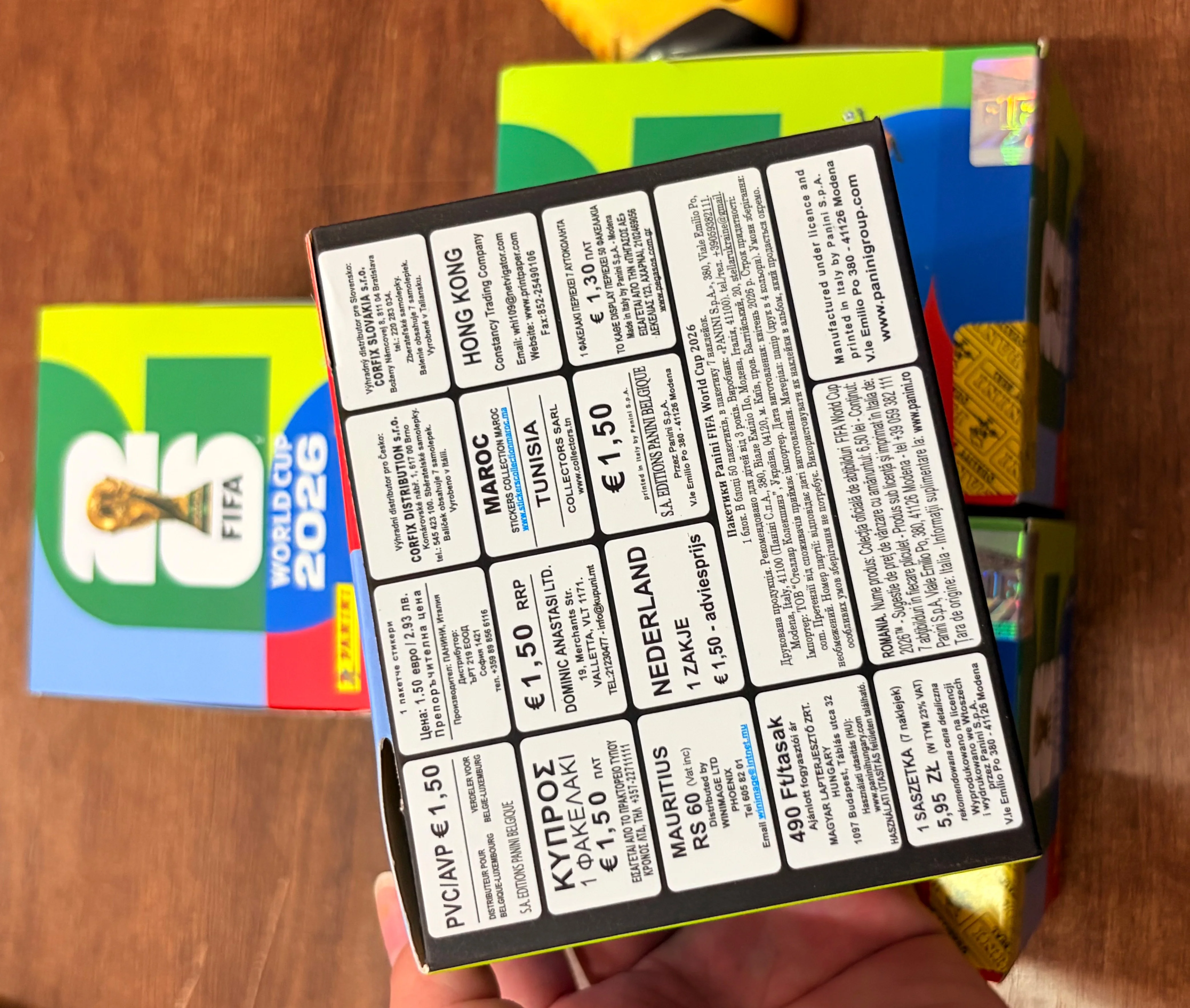 2026 50 Packs Genuine Panini Official FIFA World Cup Soccer Card Sticker Pack&Limited Edition Collection Soccer Memorabilia Set