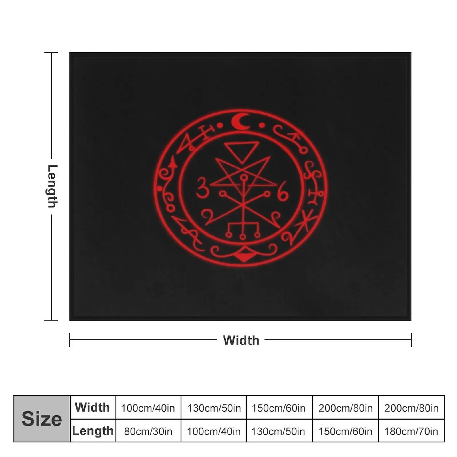 Lilith sigil seal in red Throw Blanket Flannel Fabric Luxury Designer Blankets