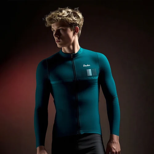 Imagen 2 del producto RAUDAX-Camiseta de ciclismo de manga larga fina para hombre y mujer, camisa de carreras de alta calidad, ropa para bicicleta de montaña, Unisex, otoño