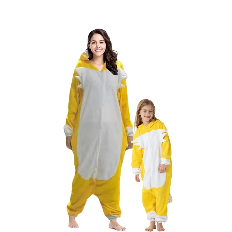 

Kids Yellow Hedgehog Cosplay Kigurumi Costume Children Animal Onesies Pajamas Girls Halloween Carnival Boy Party Jumpsuit