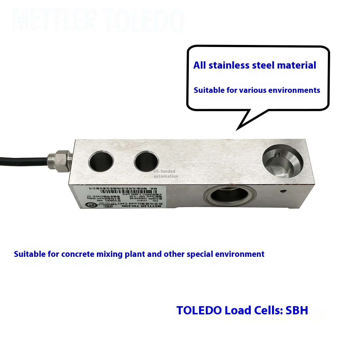 METTLER TOLEDO HLJ-0.5t 1t 2t 3t 5t Mixing Plant SBH Pressure Weighing Sensor