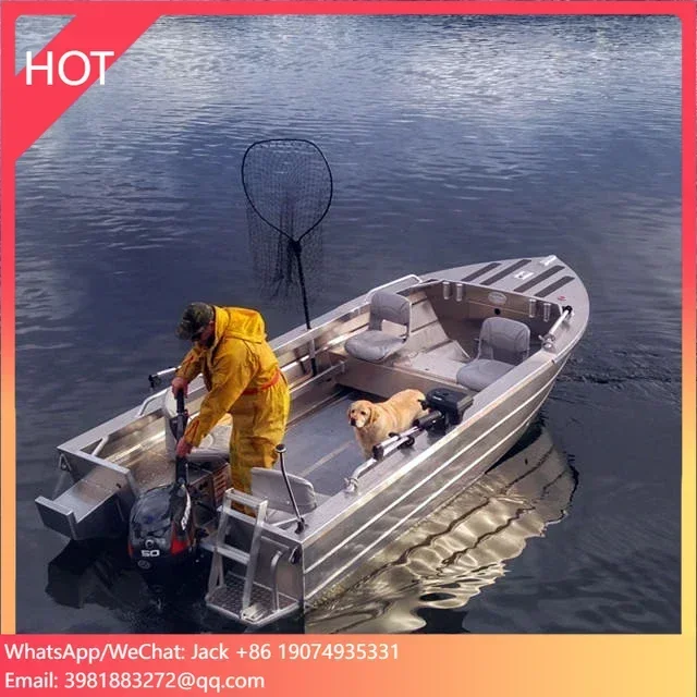Kinocean Small Fishing Argon Welded Aluminum Fishing Vessels speed Leisure jet ski Boat Hull Professional Work