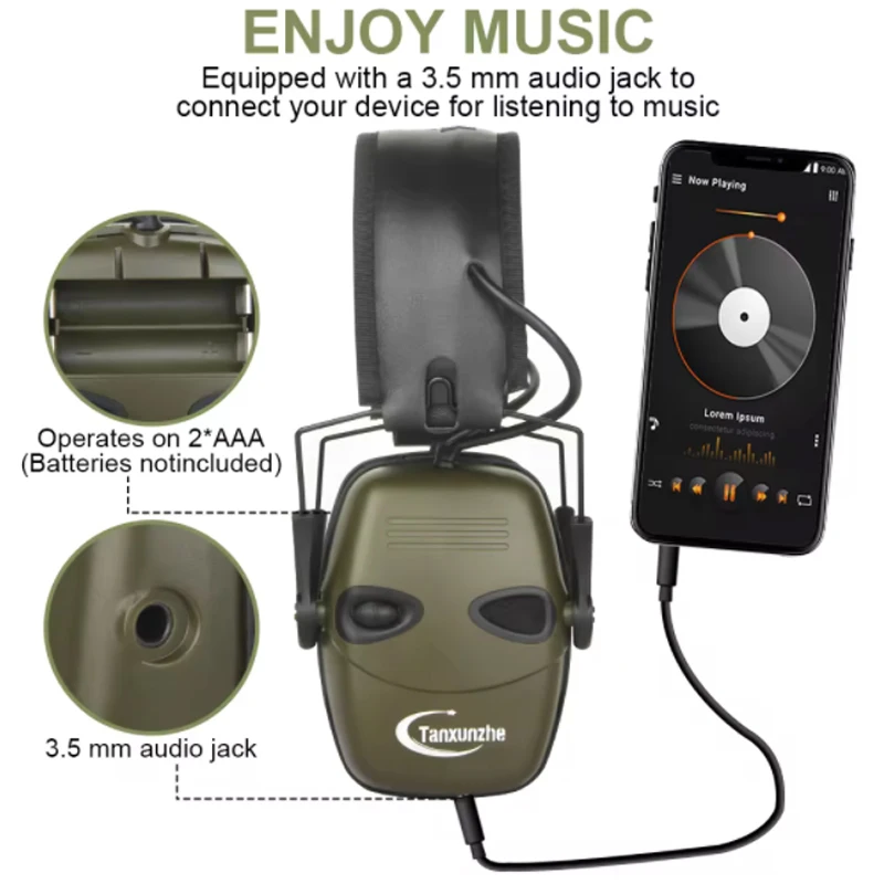 

2025 Fall/Winter Tactical electronic shooting earmuffs Outdoor hunting pickup and noise cancellation affect hearing protection