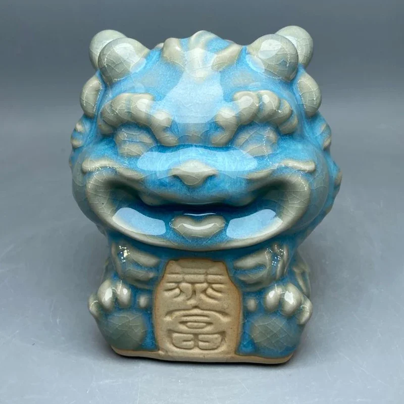 

Song Jun Ceramic Buonfu Dragon Statue Sculpture Home Decor Crafts Room Decoration Animal Figurines There Are Ice Cracks