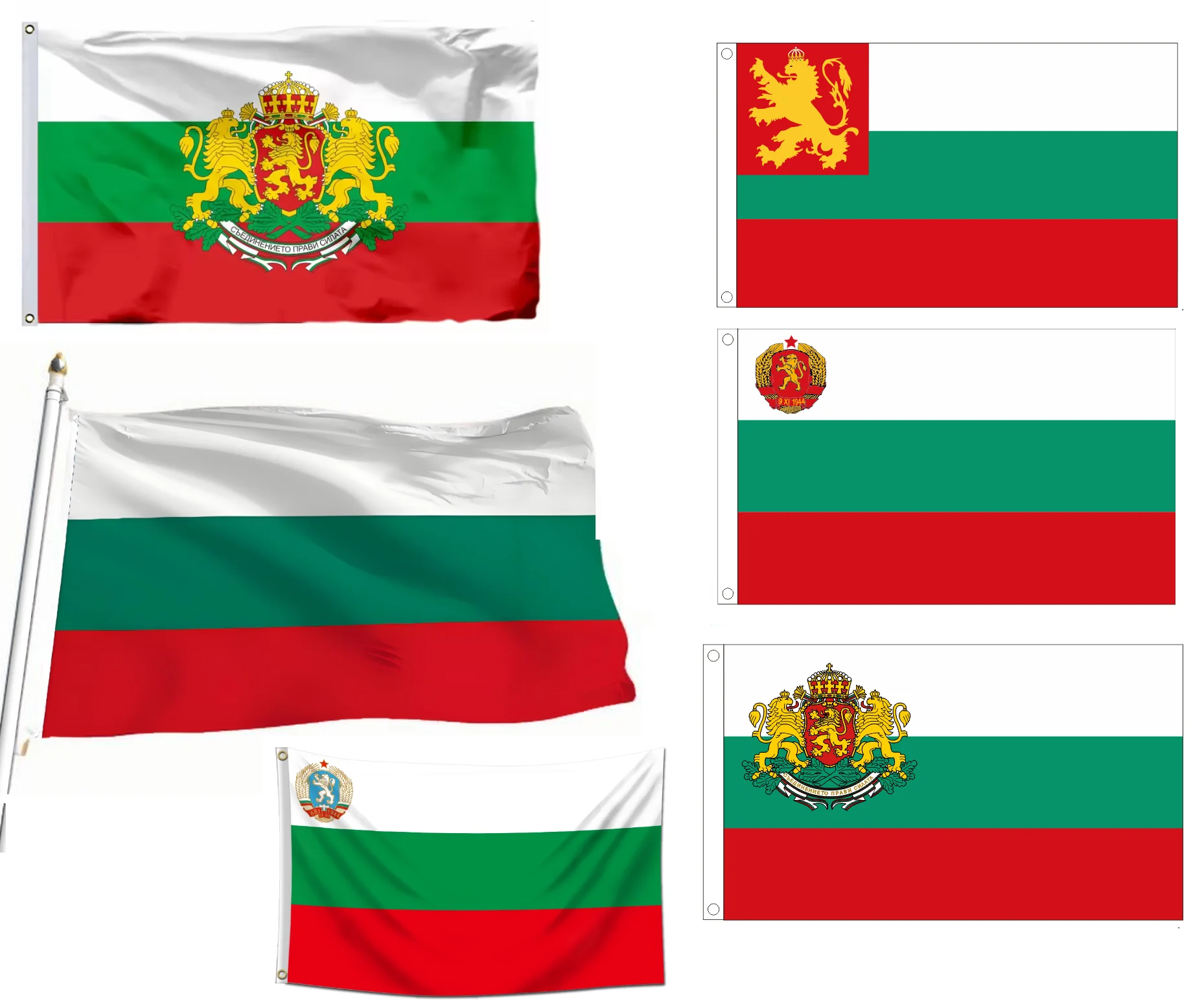 Banderas nacionales búlgeas 90X150cm (3*5 pies) Bandera de bulgaria de poliéster para decoración