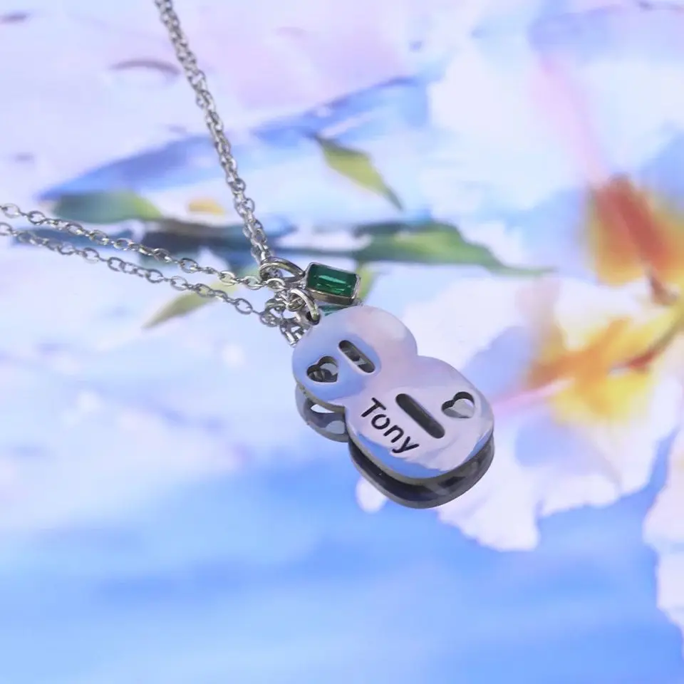 

Ожерелья Todorova с именной гравировкой из нержавеющей стали, с узором «Бесконечность» и 8 сердечками, унисекс, персонализированная цепочка на ключицу, ювелирный подарок