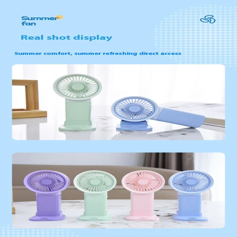 Multi-Color Handheld Small Fan, Easy to Enjoy Cool, Portable Two Colors, Dual-Purpose Desktop