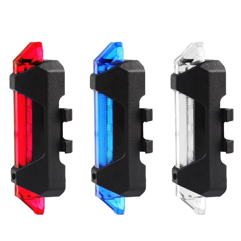 Bicycle Rear Light Waterproof USB Rechargeable LED Safety Warning Lamp Bike Flashing Accessories Night Riding Cycling Taillight