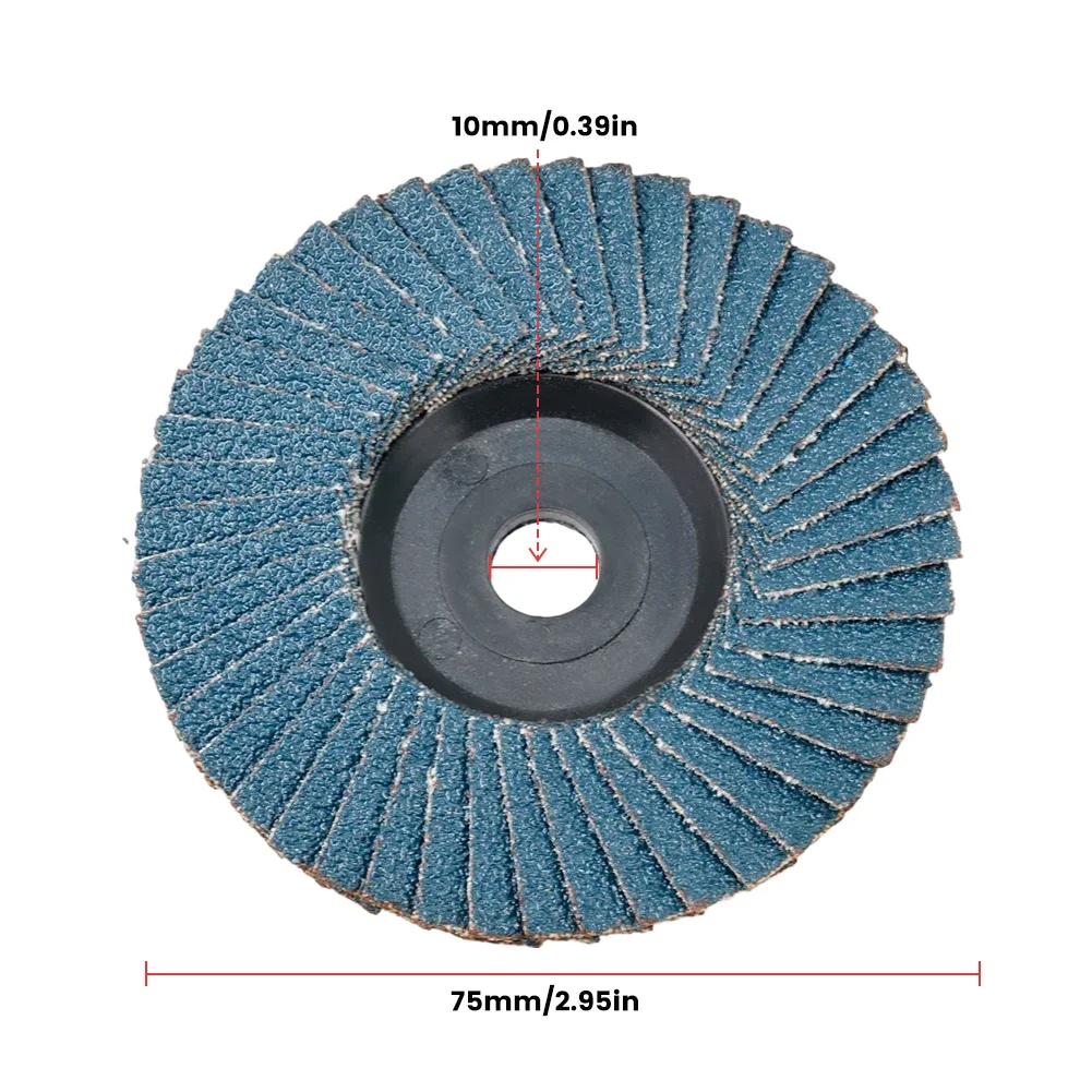 Flap Wheel 10 stuks Schijven 125mm Haakse Slijper Schuurschijven 40/60/80/120 Slijpschijf Flap Discs Metaal Voor Verwijdering Schuurmiddelen