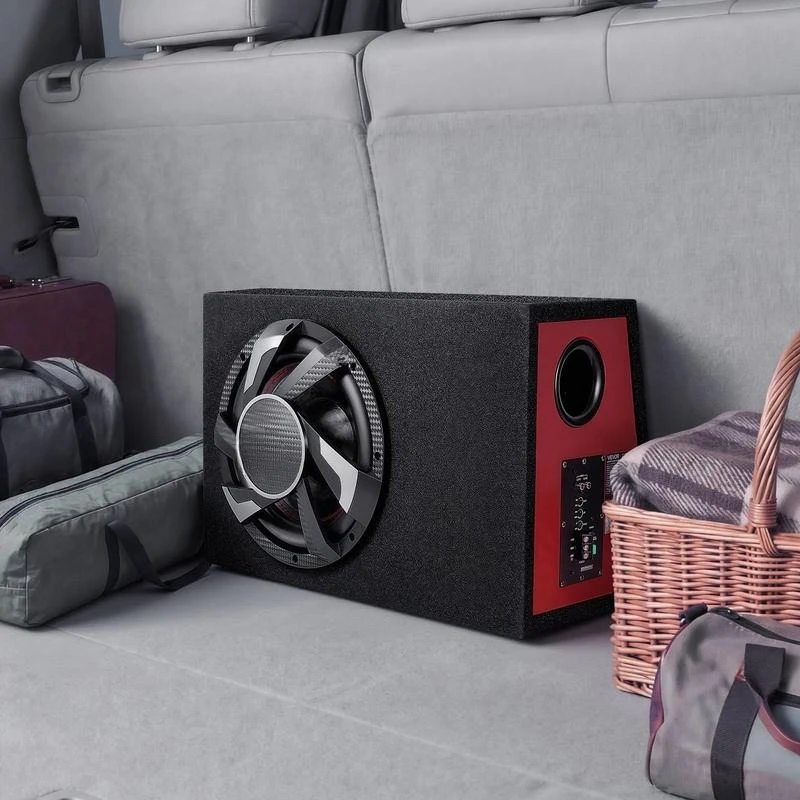 Subwoofer-Bass-Paket, 12 Zoll, Komplettes Auto-Audio-Subwoofer- und Verstärker-Paket, mit Lautsprecherbox, Eingebauter Verstärker