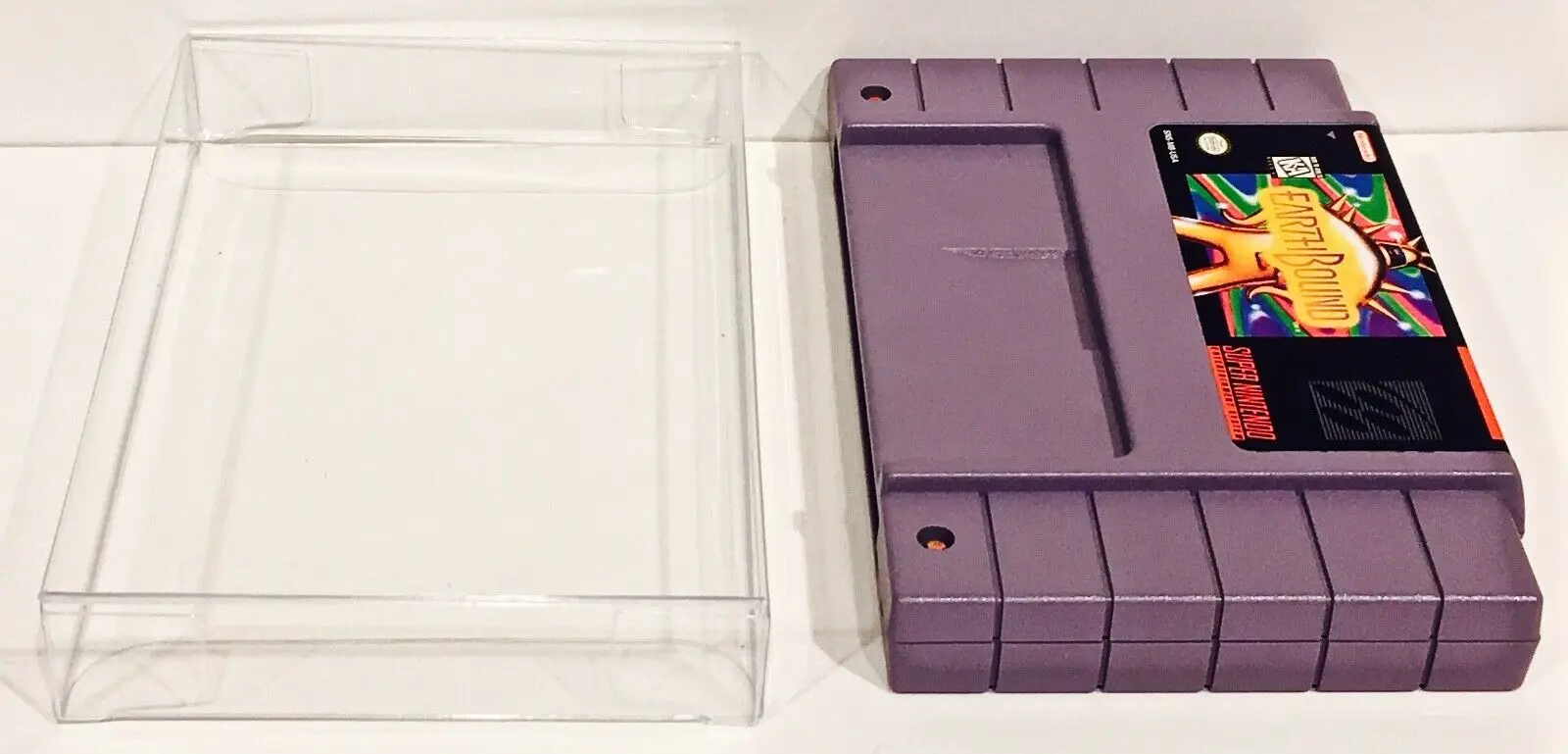 1Box SNES CARTRIDGE PROTECTORS Custom Clear Cases Super Nintendo Video Game Carts