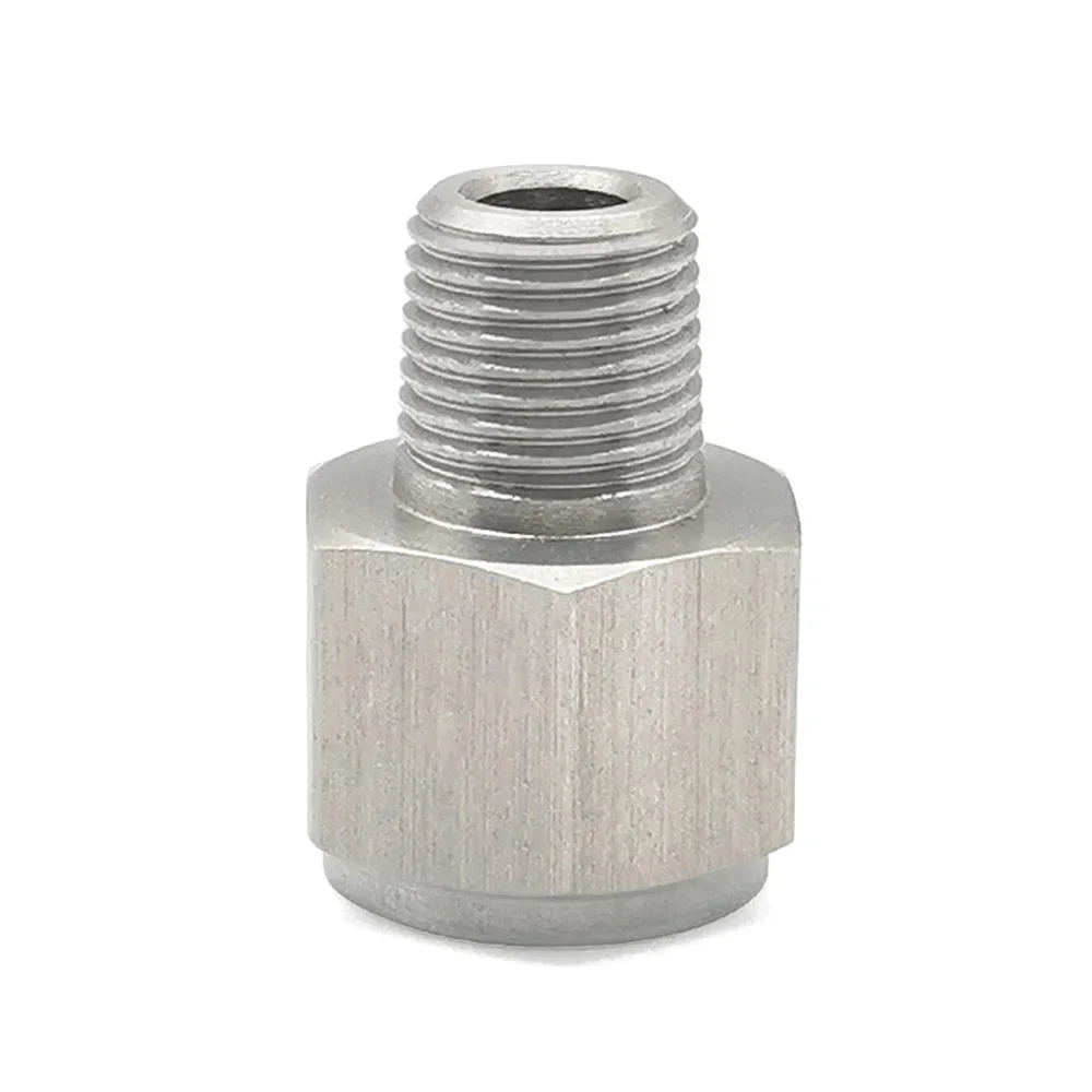 High Quality Stainless Steel 1/8NPT Male to M12x1.0 Female Oil Pressure Gauge Adapter for Precise Oil Pressure Measurement