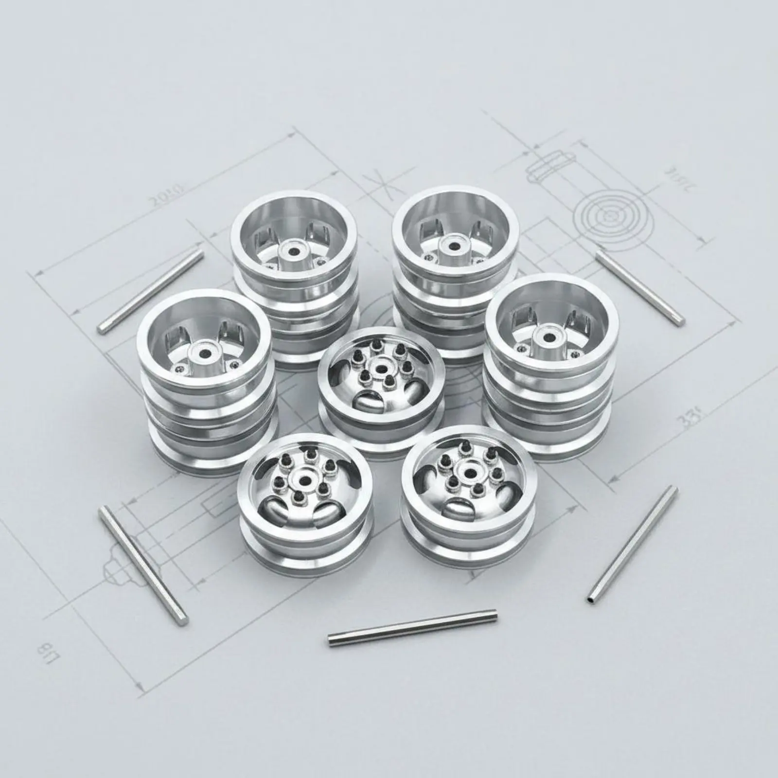6wd-rc-vehicle-wheel-hubs-robust-duty-metal-wheel-hub-set-hobby-parts
