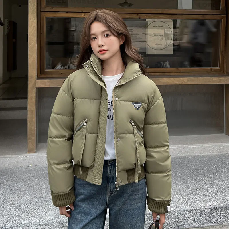 2024 New Winter Coat Women Short Parkas Cotton-padded Clothes Stand-up Collar Thicken Warm Overcoat Student Loose Bread Jackets