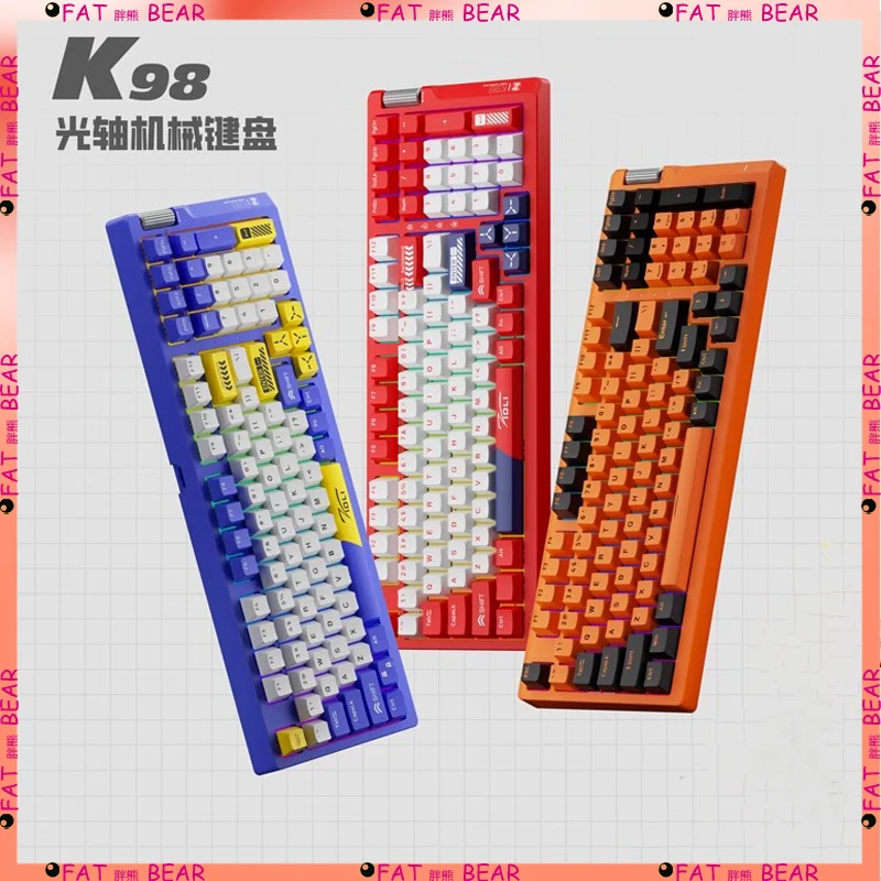 

ZIDLI K98 Paragraph Optical Axis Mechanical Keyboard PC Gaming Electronic Sports Full Key Hot swappable Waterproof Keyboard