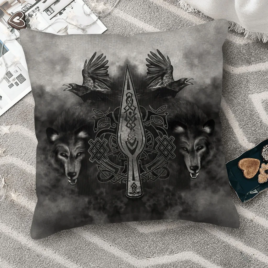 Gungnir Spear of Odin Polyester Cushion Cover Viking Bedroom Car Decorative Washable Hug Pillowcase