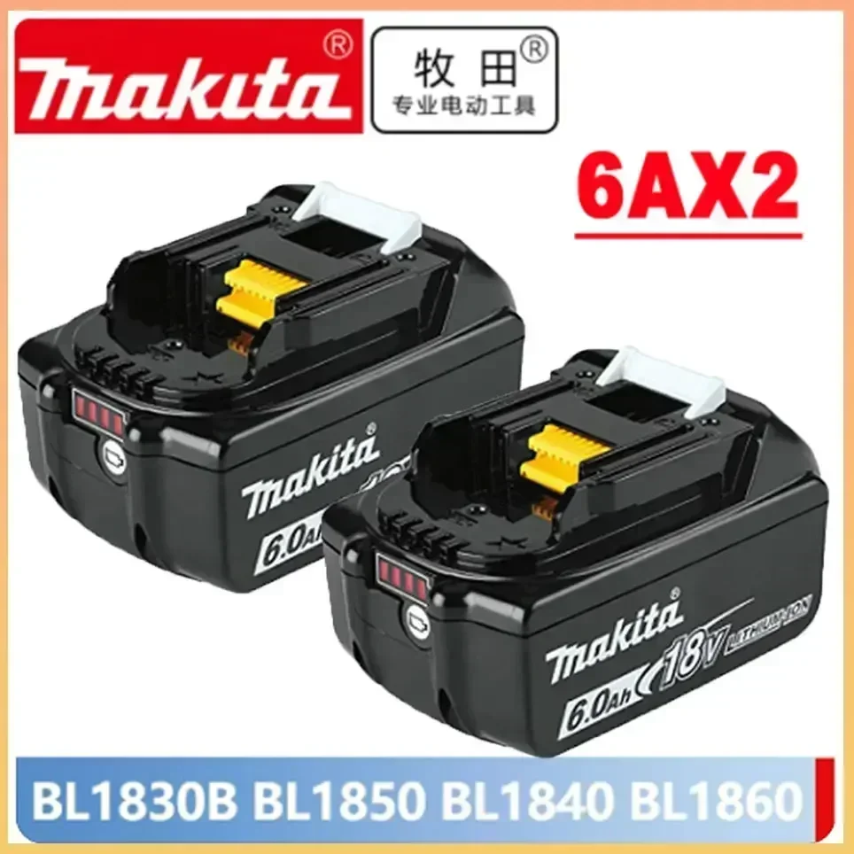 

18V 6Ah Original Makita Rechargeable Battery ,For Makita BL1830b BL1840b BL1850b DGA404 angle grinder DTW700 Screwdriver battery