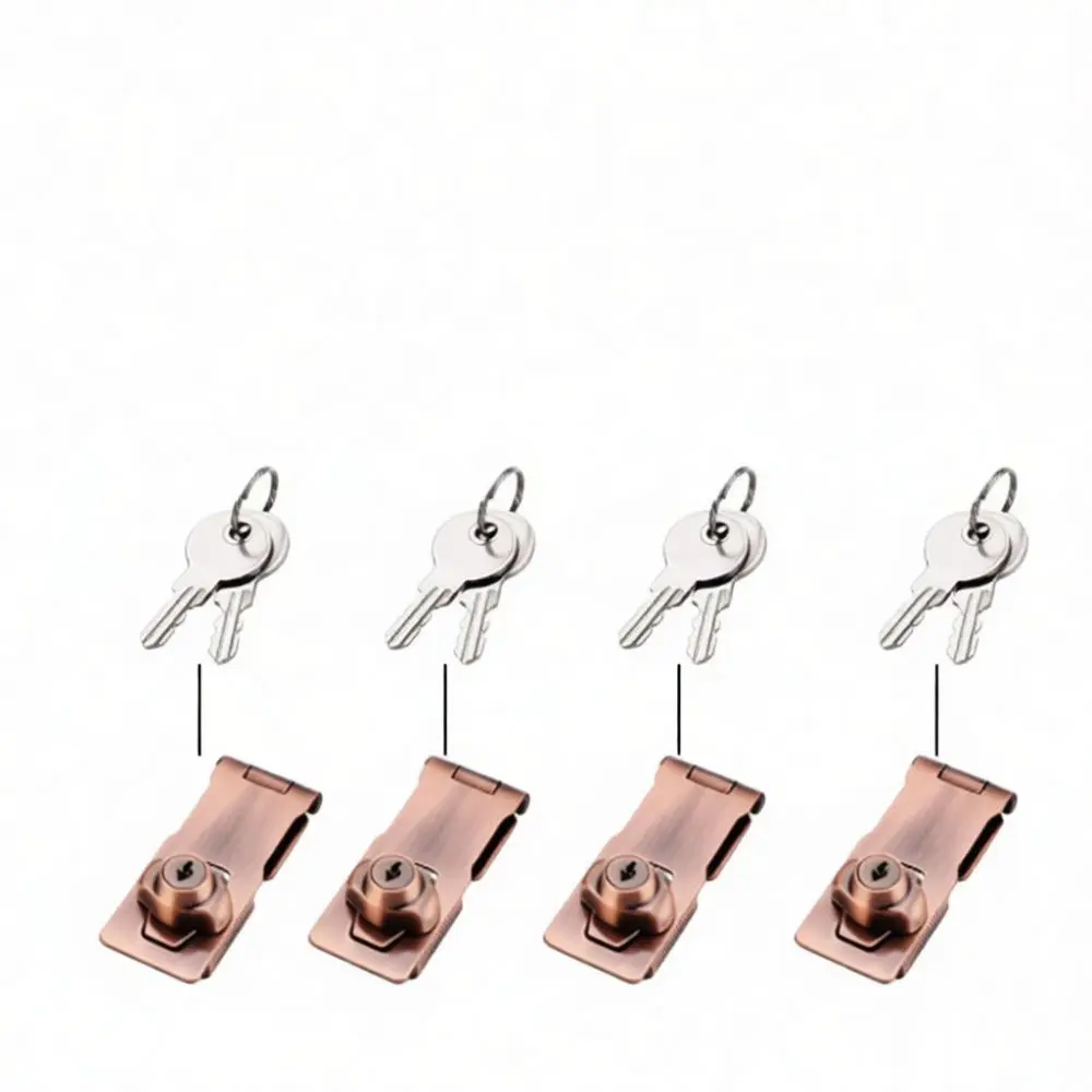 Heavy Duty Hasp Staple Lock With Key Stainless Steel Safety Latch For Door Cabinet Warehouse Storage Protection Hardware Set