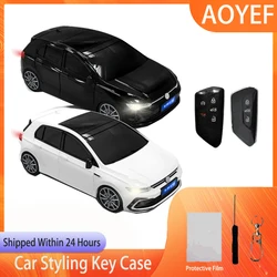 For VW Golf 8 Car Model Key Case for Volkswagen Mk8 GTI GTD R ID3 ID4 2020 2022 2023 4 5 Button Remote Key Cover Fob Keychain