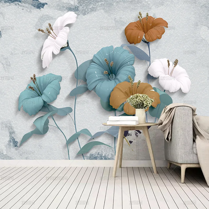 

Пользовательские 3D изысканные европейские ювелирные изделия с цветами, обои, свет, роскошный ТВ-диван, гостиная, фреска, фон, стена, спальня, ресторан