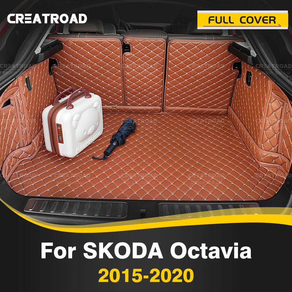 

CREATROAD для SKODA Octavia 2015-2020 2019 2018, авто полное покрытие, коврик для багажника, автомобильный защитный коврик, грузовая подкладка, аксессуары для интерьера