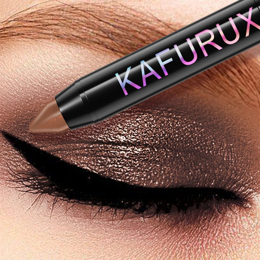 6 Colors Glitter Eye Shadow Stick Waterproof Non-smudging Pearl Shimmer Contouring Eye Korean Makeup Gifts High Pigment Brown