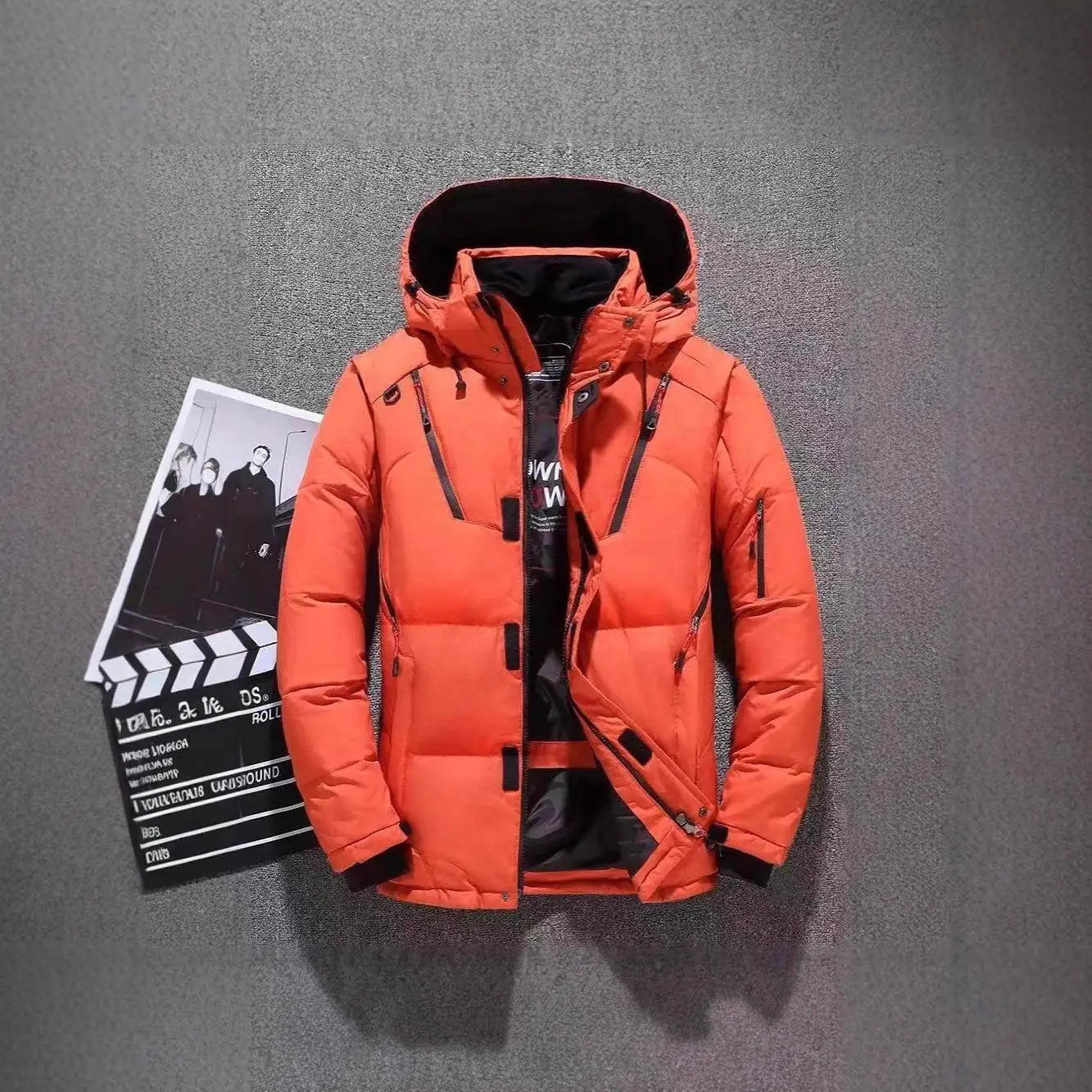 

Thiened down Jaet Men's Winter Outdoor Climbing Sport Youth Warmth Outerwear Polyester Fabric Ci Casual Long Sle