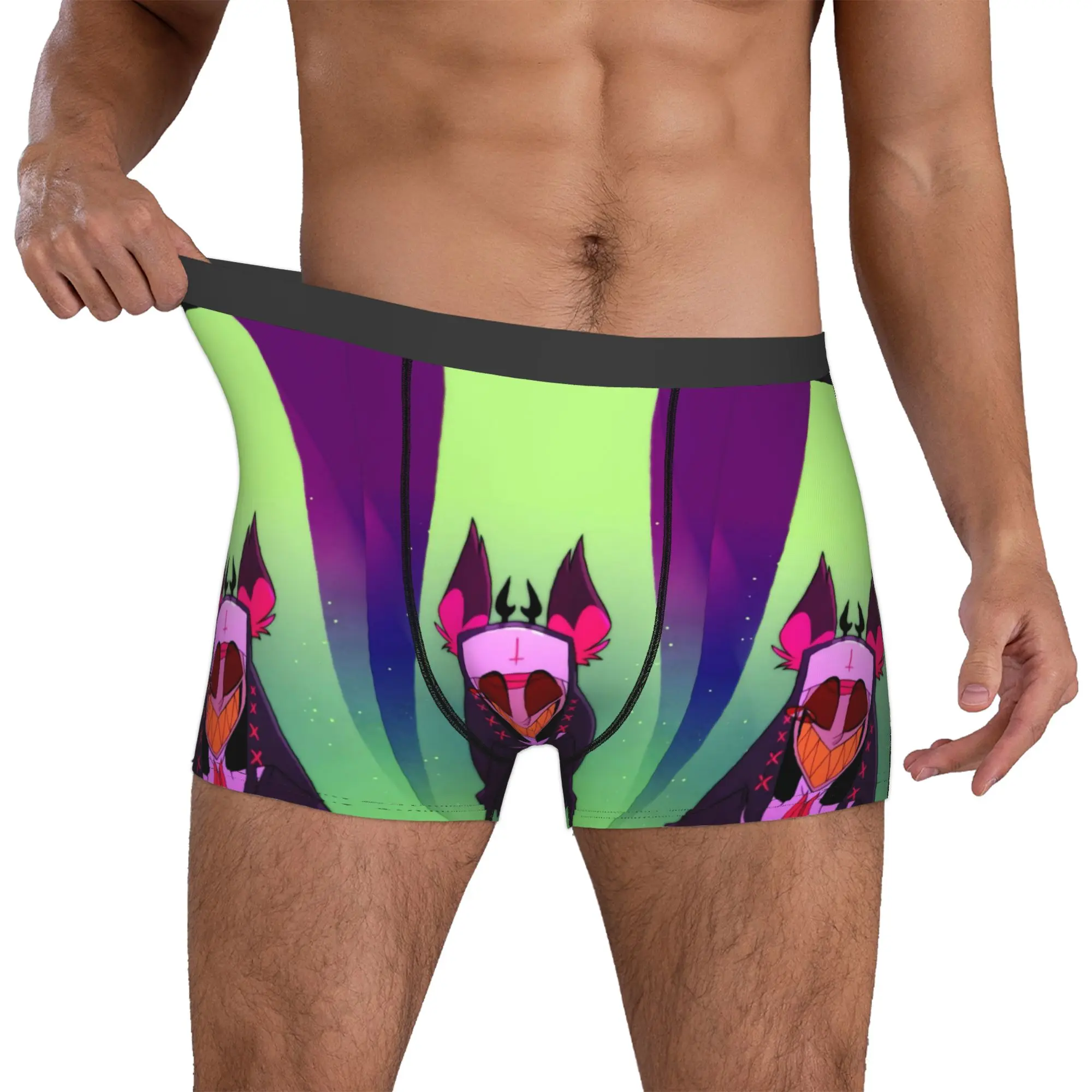 Custom Novelty Hazbins Movie Hotels Cartoon Boxers Shorts Panties Men's Underpants Stretch  Briefs Underwear
