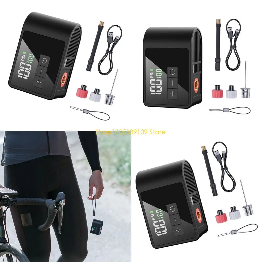 

Нулевой маленький велосипедный насос с питанием от искусственного интеллекта с цифровыми манометрами, функцией автоматического