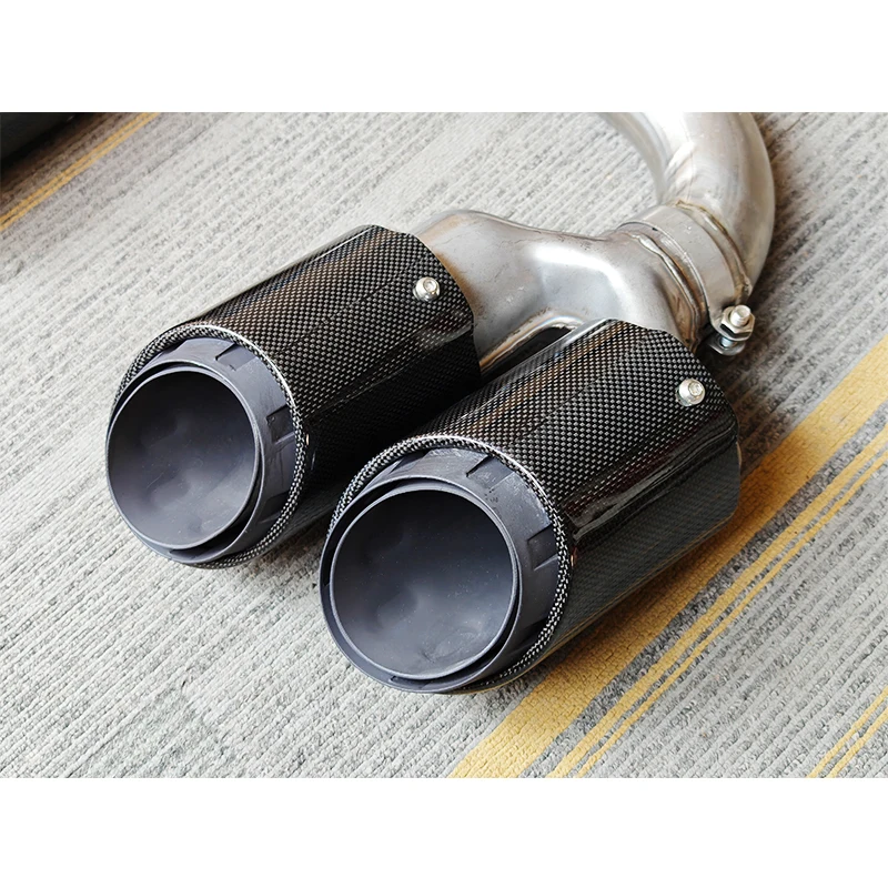 9Y0 تعديل السيارة ترقية أنبوب العادم من ألياف الكربون لعام 2018-2025 كايين كوبيه #4