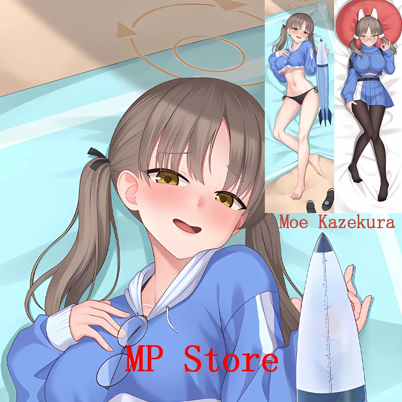 Dakimakura Moe Kazekura (Blue Archive) Double-sided anime life-size hugging pillowcase Adult pillows cover