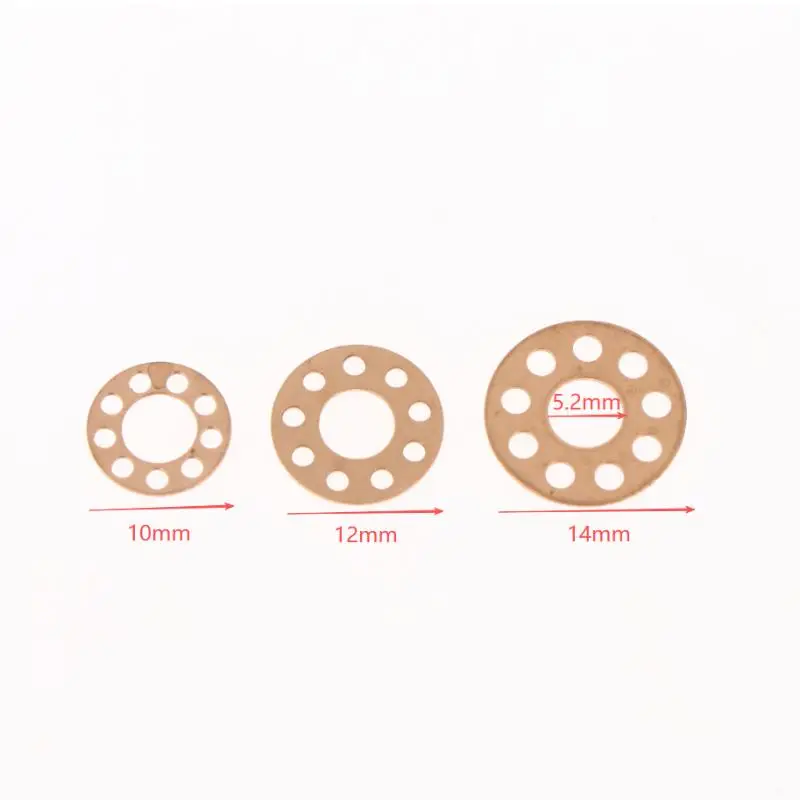 Folding Knife Brass Washers 10Pcs Gasket for Oil Storage Repair DIY Knife Maintenance Tool Collection