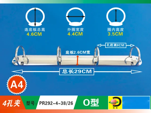 5 Stuks 292 4 Gaten 123 2 Ringen Bindmiddel Clips