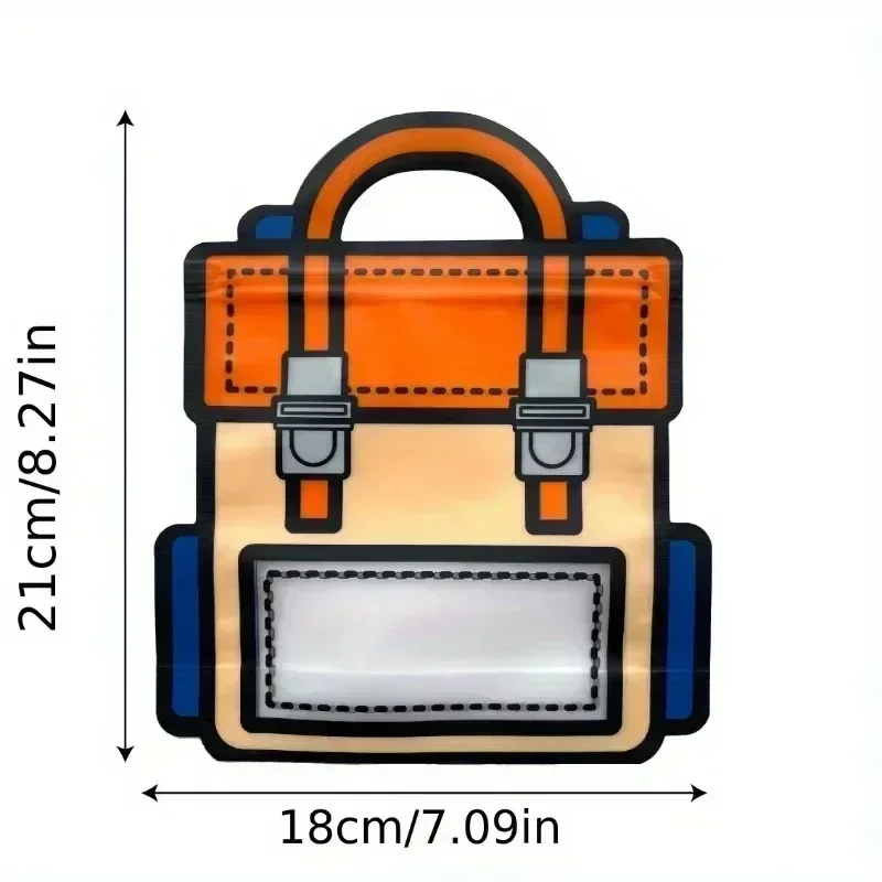 12/1PCS Kreatywne torby do pakowania prezentów Kreskówka Torba szkolna w kształcie cukierków Przekąska Torby samoblokujące dla dzieci Dekoracje urodzinowe Prezenty